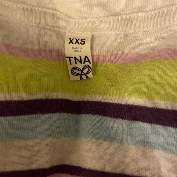 🔴 TNA Multi Coloured V Neck Thin Sweater - Picture 2 of 3